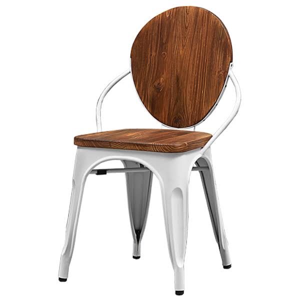 Стул Tolix chair Wooden White Дуб темный Белый Стул Tolix chair Wooden White Дуб темный Белый во Владивостоке | Loft Concept