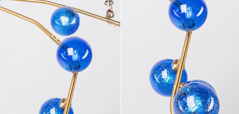 Люстра 8-GLOBE CHERRYBOMB CHANDELIER blue Люстра 8-GLOBE CHERRYBOMB CHANDELIER blue - Loft-Concept во Владивостоке