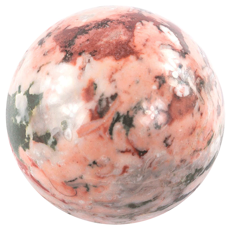Шар декоративный из натурального камня Креноид Natural Stone Spheres 7.5 см Розовый Серый Белый Красный Шар декоративный из натурального камня Креноид Natural Stone Spheres 7.5 см Розовый Серый Белый Красный во Владивостоке | Loft Concept