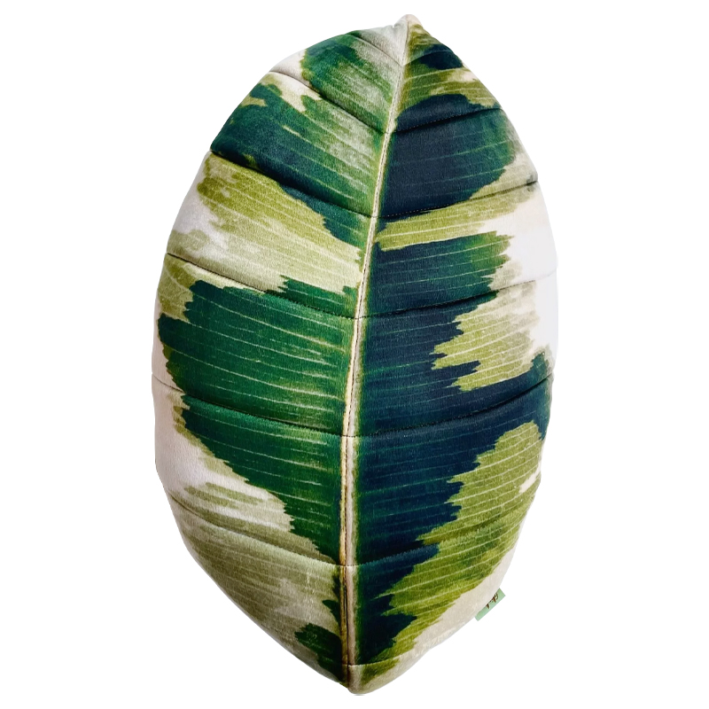 Декоративная подушка Botanical Cushion Ficus Elastica Зеленый Салатовый Белый Декоративная подушка Botanical Cushion Ficus Elastica Зеленый Салатовый Белый во Владивостоке | Loft Concept