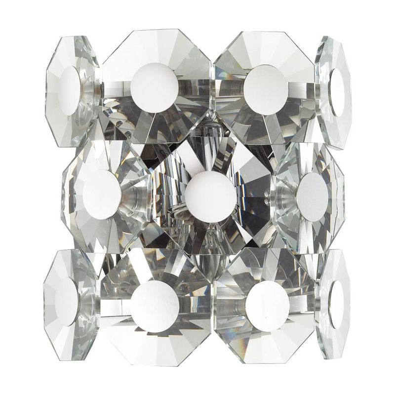 Бра Crystal Octagons Chrome Хром Прозрачное Стекло Бра Crystal Octagons Chrome Хром Прозрачное Стекло во Владивостоке | Loft Concept