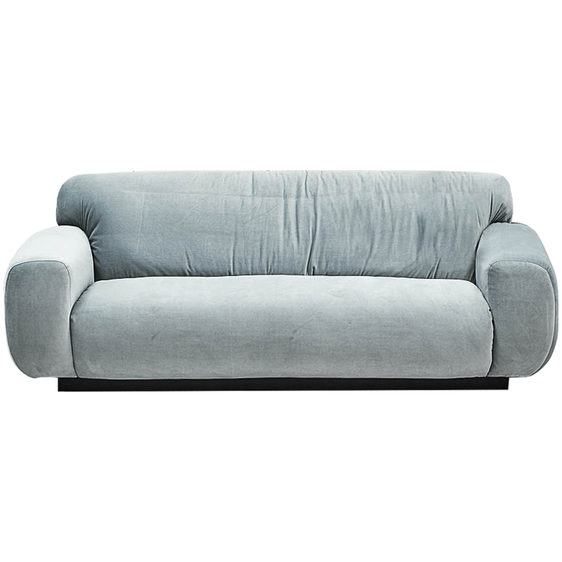 Диван Inesia Sofa Голубой пастельный Черный Диван Inesia Sofa Голубой пастельный Черный во Владивостоке | Loft Concept