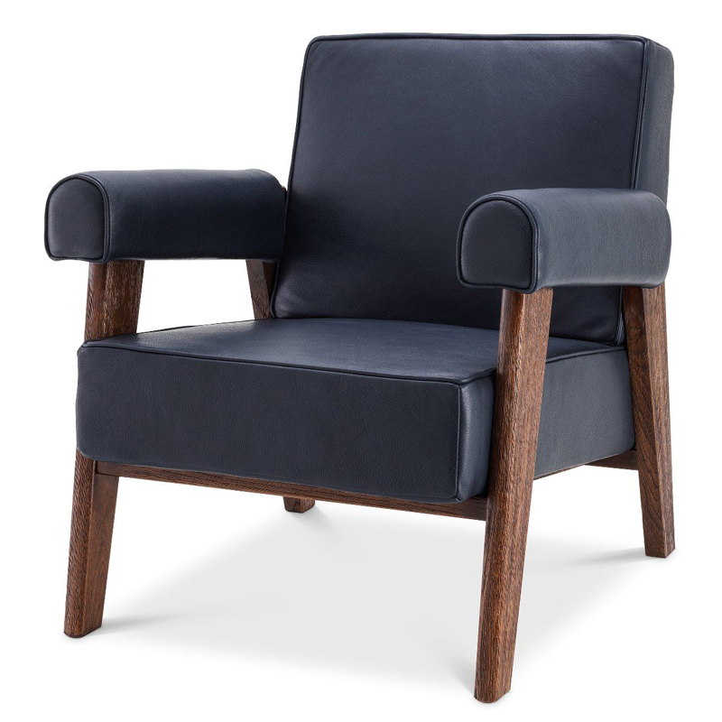 Кресло Eichholtz Chair Milo Коричневый Темно-синий Кресло Eichholtz Chair Milo Коричневый Темно-синий во Владивостоке | Loft Concept