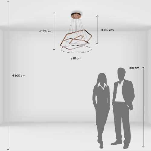 Люстра с 3-мя подвесами в виде шестиугольников Hexagon Horizontal во Владивостоке