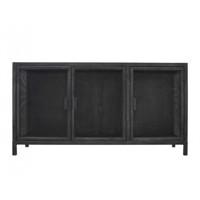 Буфет с 3-мя дверцами из металлической сетки Industrial Loft Dark Metal 3 Door Beto Cabinet Черный Буфет с 3-мя дверцами из металлической сетки Industrial Loft Dark Metal 3 Door Beto Cabinet Черный во Владивостоке | Loft Concept