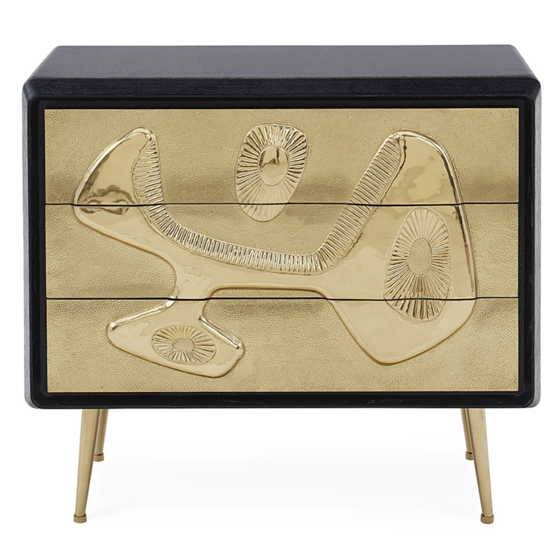 Тумба REFORM THREE-DRAWER CHEST Золотой Черный Тумба REFORM THREE-DRAWER CHEST Золотой Черный во Владивостоке | Loft Concept
