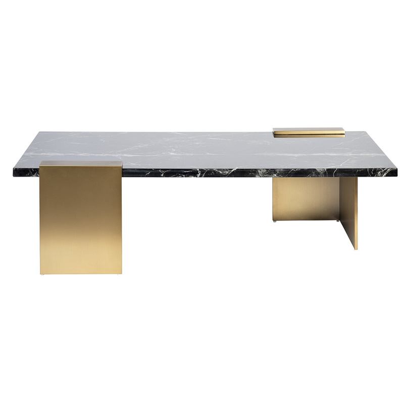 Кофейный стол tormund Coffee Table матовое золото Черный Мрамор Nero Кофейный стол tormund Coffee Table матовое золото Черный Мрамор Nero во Владивостоке | Loft Concept