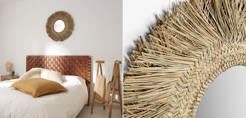 Зеркало сплетенное вручную Handmade Mirror Light Safari Зеркало сплетенное вручную Handmade Mirror Light Safari - Loft-Concept во Владивостоке