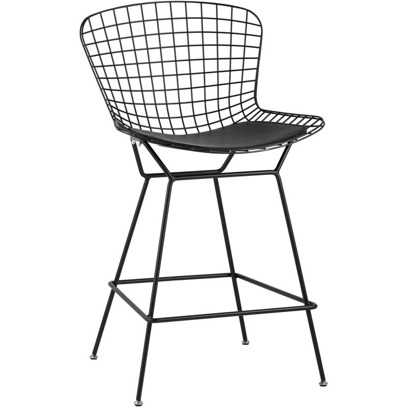 Полубарный стул Bertoia Barstool Черный Матовый Металл Черный Полубарный стул Bertoia Barstool Черный Матовый Металл Черный во Владивостоке | Loft Concept