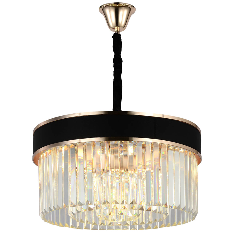 Люстра Holi Elegant With Golden Line light D 50 Черный Прозрачное Стекло Люстра Holi Elegant With Golden Line light D 50 Черный Прозрачное Стекло во Владивостоке | Loft Concept
