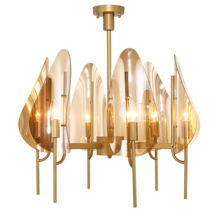 Люстра Chandelier Max Ingrand Fontana Arte Amber glass Золотой Янтарь (Amber) Люстра Chandelier Max Ingrand Fontana Arte Amber glass Золотой Янтарь (Amber) во Владивостоке | Loft Concept