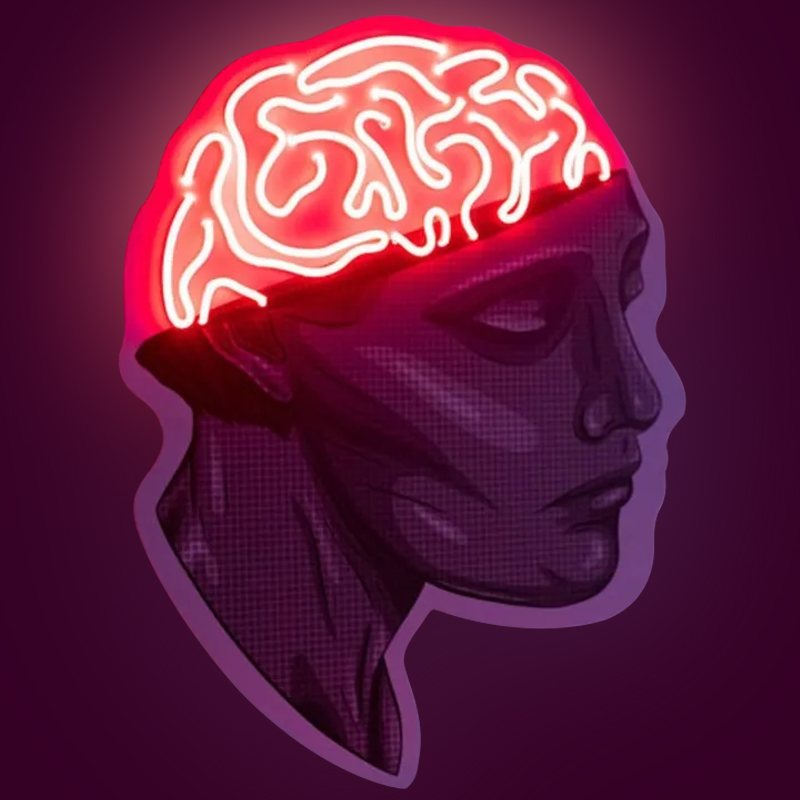 Неоновая настенная лампа Neon Brain Wall Lamp Фиолетовый Красный Неоновая настенная лампа Neon Brain Wall Lamp Фиолетовый Красный во Владивостоке | Loft Concept