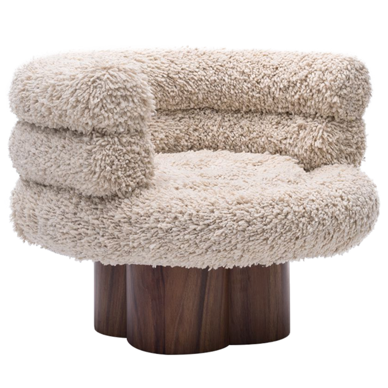 Дизайнерское кресло Cosy Amchair Бежевый Коричневый Дизайнерское кресло Cosy Amchair Бежевый Коричневый во Владивостоке | Loft Concept