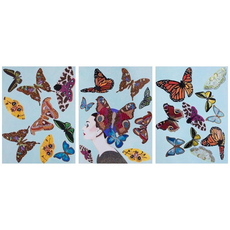 Картина Audrey with Swarming Butterflies Triptych Мульти Картина Audrey with Swarming Butterflies Triptych Мульти во Владивостоке | Loft Concept