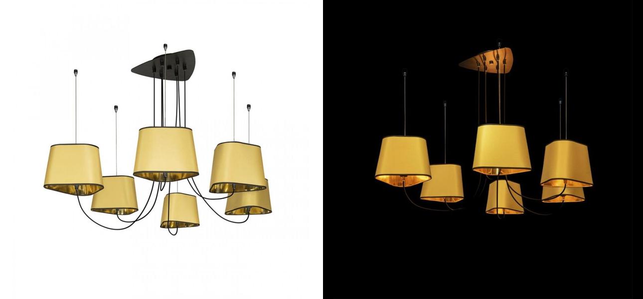 Люстра Designheure Lighting Gold 6 плафонов - фото