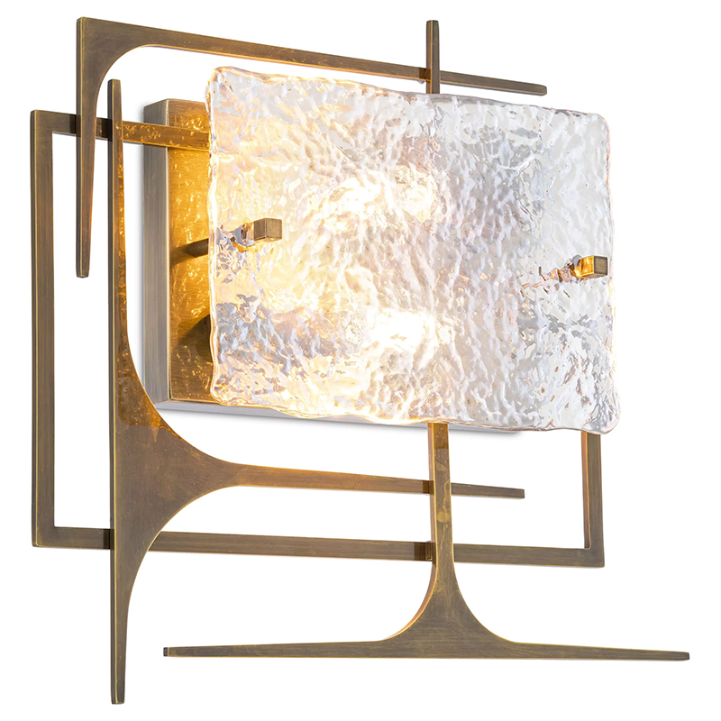 Бра Eichholtz Wall Lamp Zeno Прозрачное Стекло Латунь Бра Eichholtz Wall Lamp Zeno Прозрачное Стекло Латунь во Владивостоке | Loft Concept