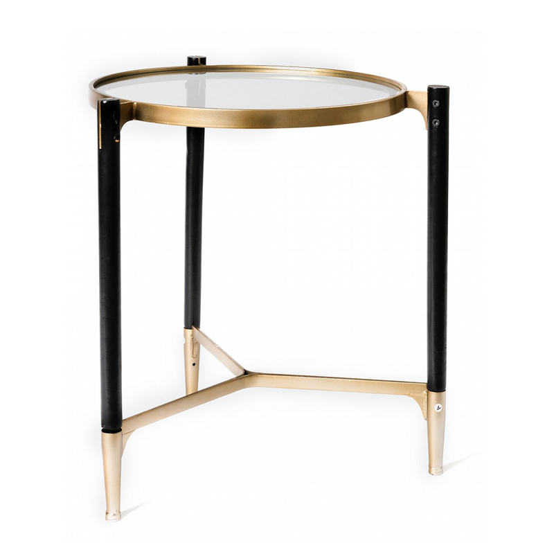Приставной столик Black & Gold Table round Черный матовое золото Приставной столик Black & Gold Table round Черный матовое золото во Владивостоке | Loft Concept