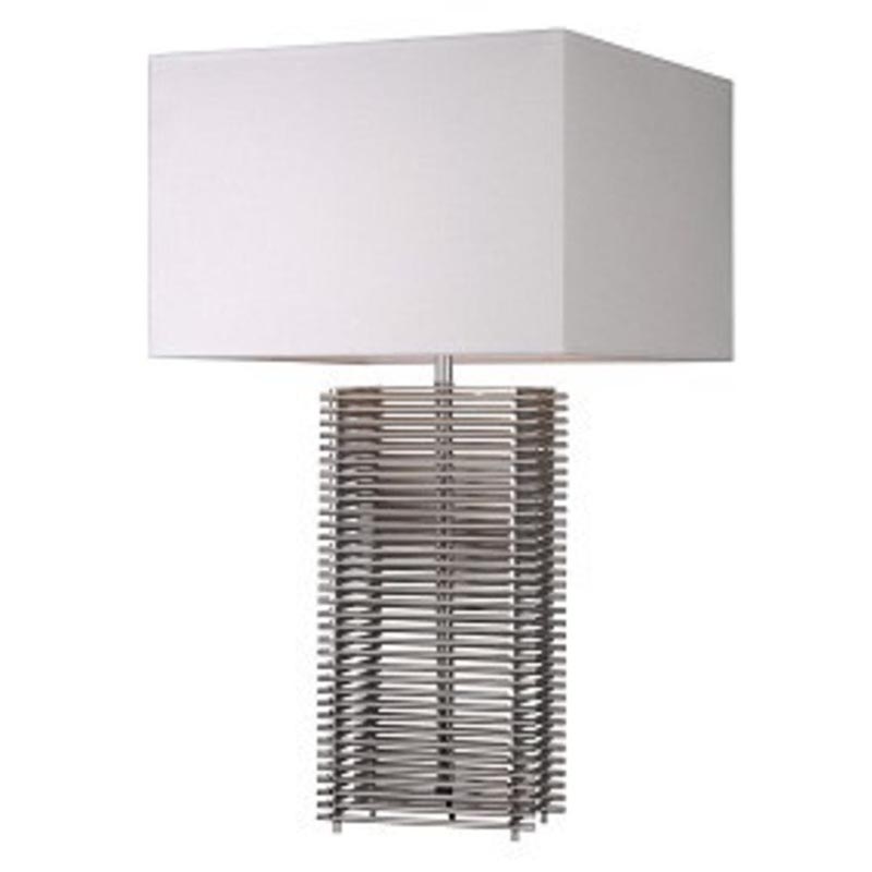 Настольная лампа Milburn Table Lamp Хром Белый Настольная лампа Milburn Table Lamp Хром Белый во Владивостоке | Loft Concept