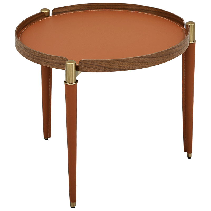 Кофейный стол Ferrey Round Table Side Оранжевый Золотой Кофейный стол Ferrey Round Table Side Оранжевый Золотой во Владивостоке | Loft Concept