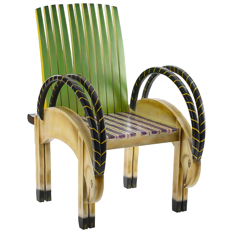 Кресло Oryx Armchair Зеленый Желтый Черный Мульти Кресло Oryx Armchair Зеленый Желтый Черный Мульти во Владивостоке | Loft Concept