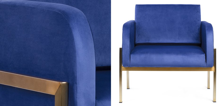 Кресло Velvet Ardmore Chair blue Кресло Velvet Ardmore Chair blue - Loft-Concept во Владивостоке