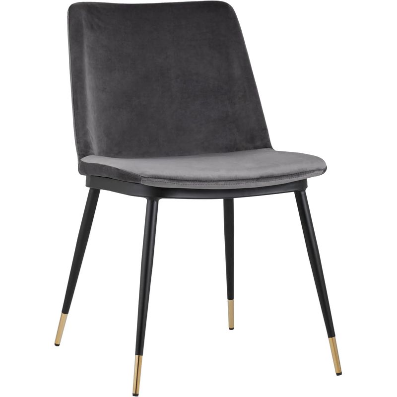 Стул Melissa Chair Серый Велюр Серый Черный Стул Melissa Chair Серый Велюр Серый Черный во Владивостоке | Loft Concept