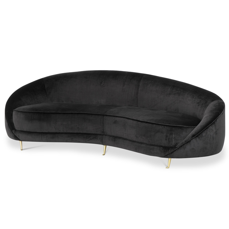 Диван Eichholtz Sofa Esmeralda Черный Латунь во Владивостоке | Loft Concept 