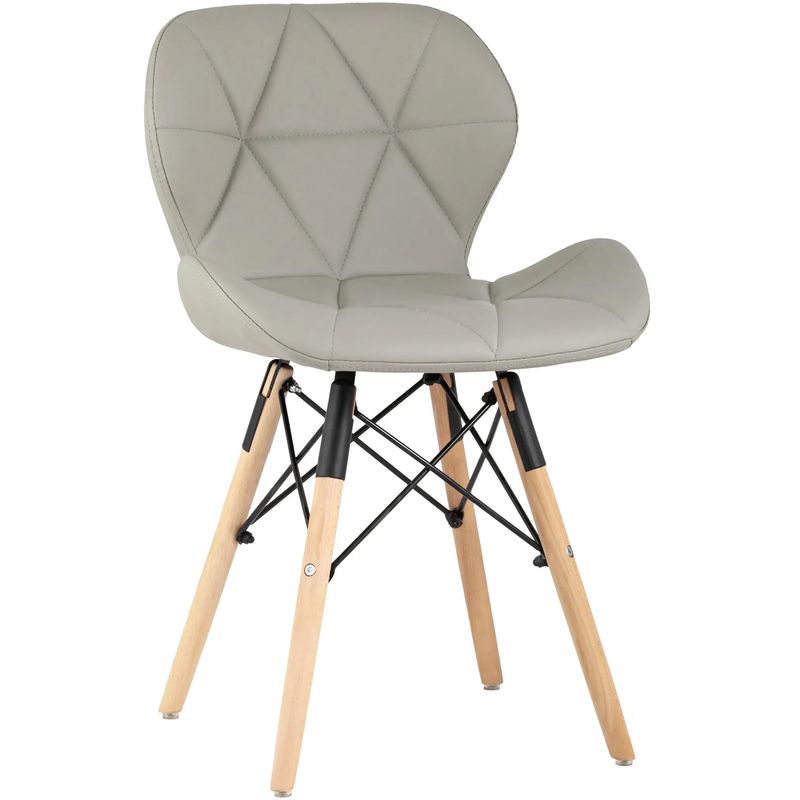 Стул Jeroen Chair Серая Экокожа Серый Древесина Черный Стул Jeroen Chair Серая Экокожа Серый Древесина Черный во Владивостоке | Loft Concept