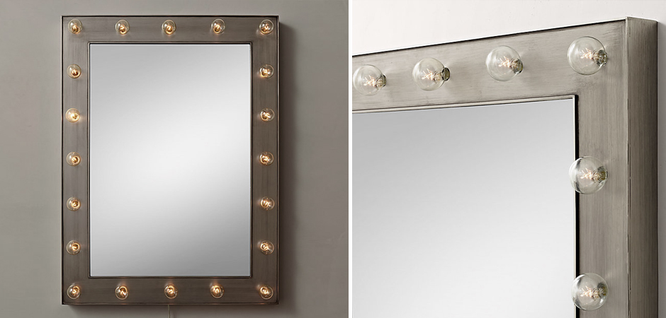 Зеркало с подсветкой Restoration Hardware ILLUMINATED Mirror Pewter Зеркало с подсветкой Restoration Hardware ILLUMINATED Mirror Pewter - Loft-Concept во Владивостоке