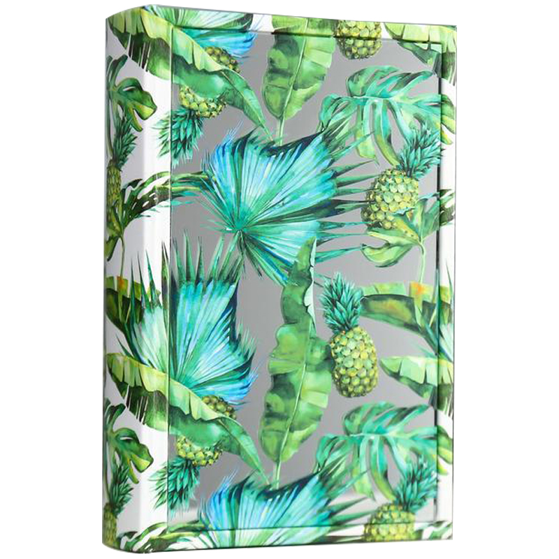 Шкатулка-книга Pineapples and Leaves Mirror Book Box Зеленый Белый Зеркало Шкатулка-книга Pineapples and Leaves Mirror Book Box Зеленый Белый Зеркало во Владивостоке | Loft Concept
