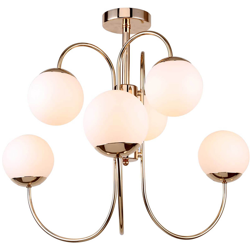 Люстра Amalthea Chandelier 6 Золотой Белый Люстра Amalthea Chandelier 6 Золотой Белый во Владивостоке | Loft Concept