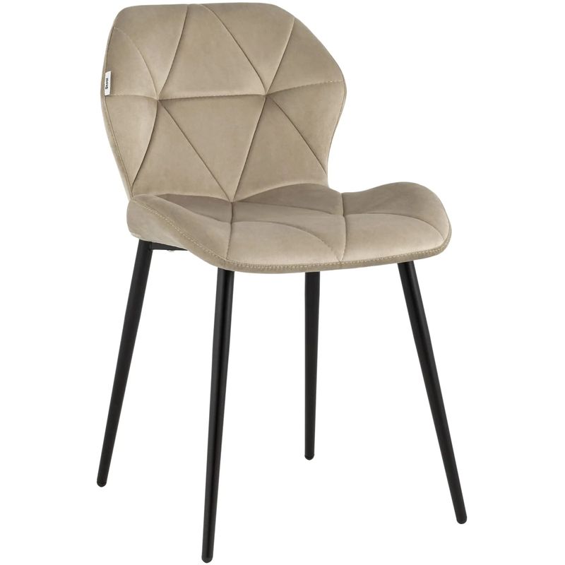 Стул Jeroen Chair II Бежевый Велюр Бежевый Черный во Владивостоке | Loft Concept 