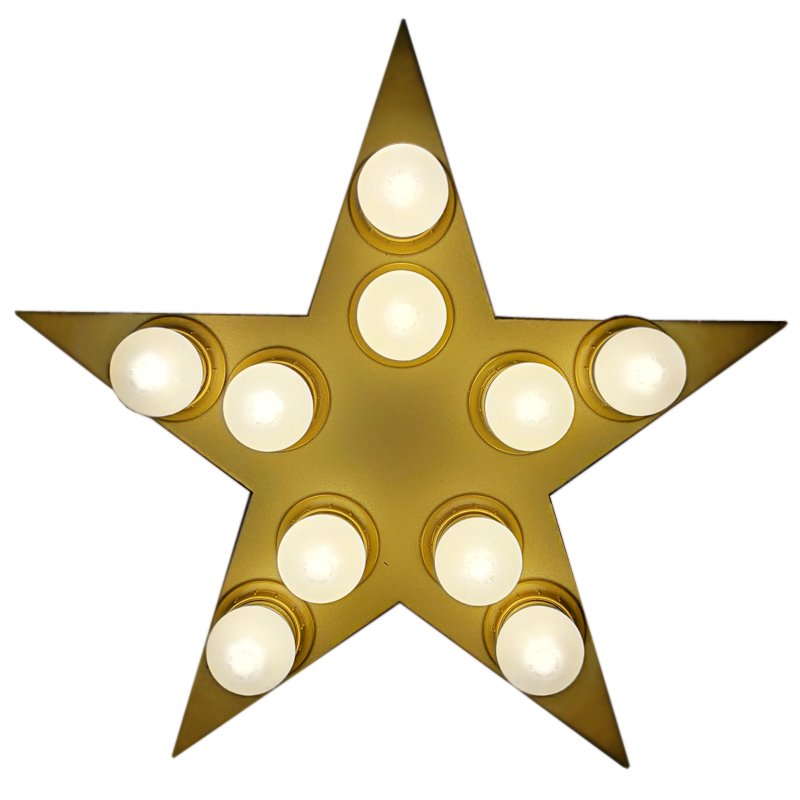 Настенный светильник Star золотая звезда матовое золото Настенный светильник Star золотая звезда матовое золото во Владивостоке | Loft Concept