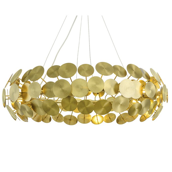 Люстра Metal Disc Chandelier ring Золотой Люстра Metal Disc Chandelier ring Золотой во Владивостоке | Loft Concept