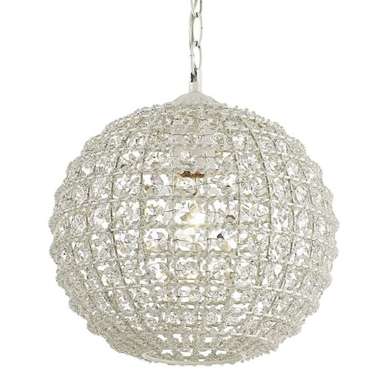 Люстра Casbah Crystal Pendant Globe Прозрачный Белый Люстра Casbah Crystal Pendant Globe Прозрачный Белый во Владивостоке | Loft Concept