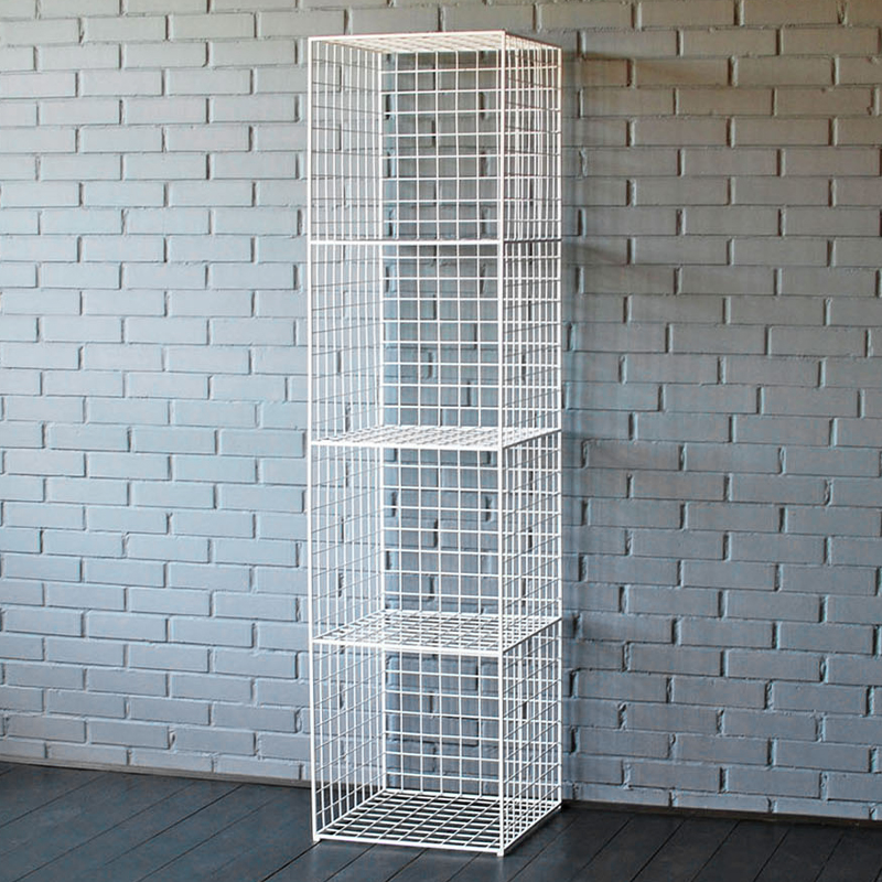 Стеллаж Kynan Industrial Metal Rust Rack Белый Стеллаж Kynan Industrial Metal Rust Rack Белый во Владивостоке | Loft Concept