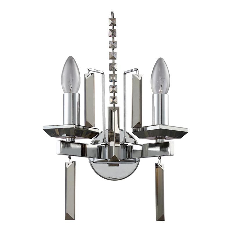 Бра Vivien Crystal Chrome Wall Lamp Хром Серый Бра Vivien Crystal Chrome Wall Lamp Хром Серый во Владивостоке | Loft Concept