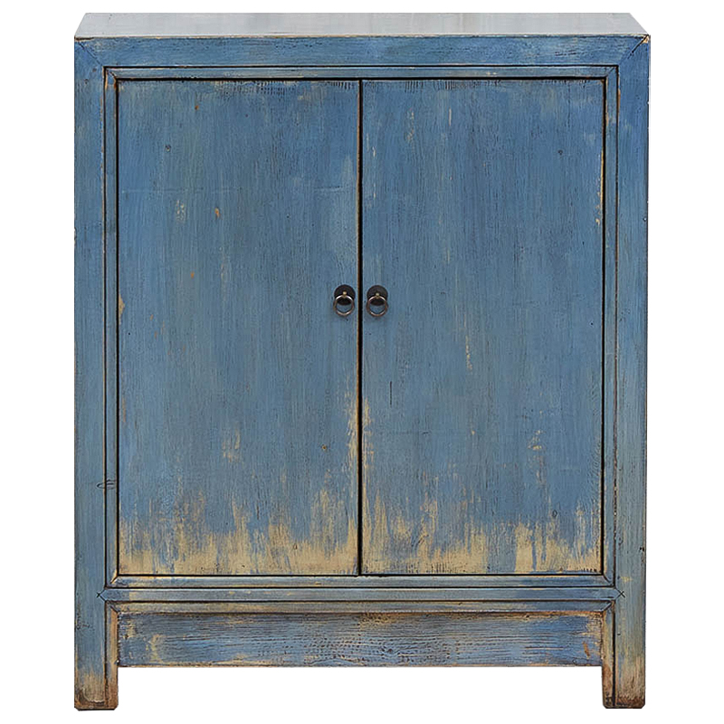 Комод голубой Blue Vintage Chest of Drawers Chinese Collection Голубой Бежевый Комод голубой Blue Vintage Chest of Drawers Chinese Collection Голубой Бежевый во Владивостоке | Loft Concept