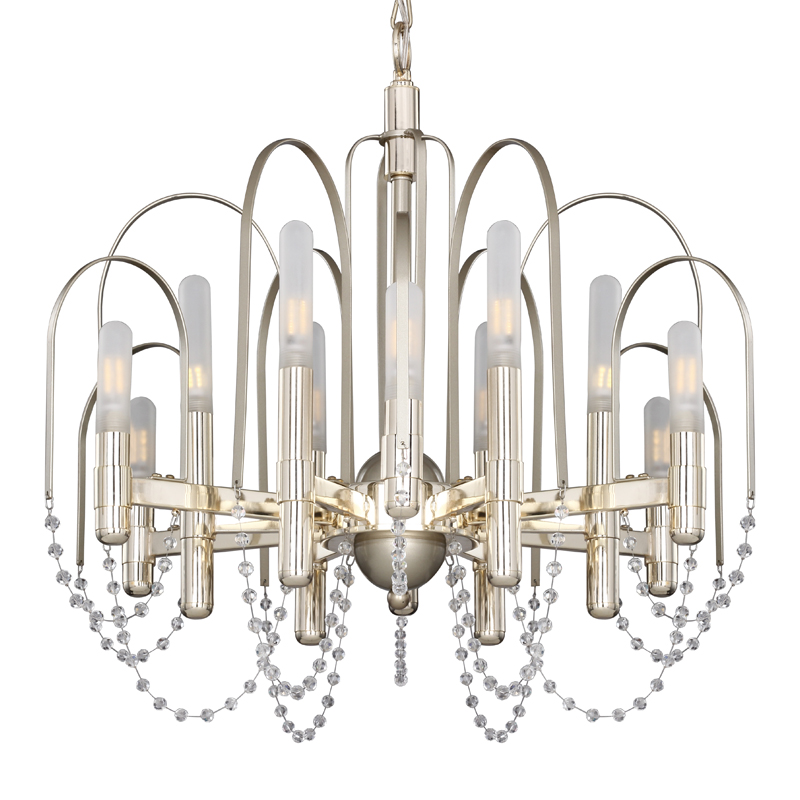 Люстра Perrine Chandelier 61 Золотой Шампань Прозрачный Белый во Владивостоке | Loft Concept 