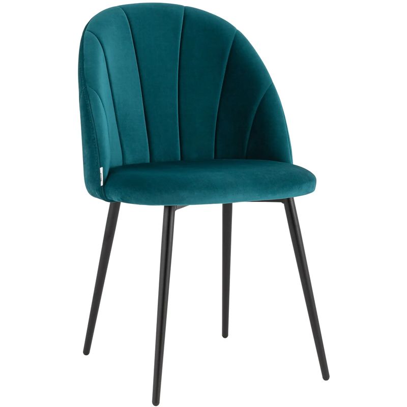 Стул Balsari S Chair Темно-Бирюзовый Велюр Бирюзовый Черный во Владивостоке | Loft Concept 