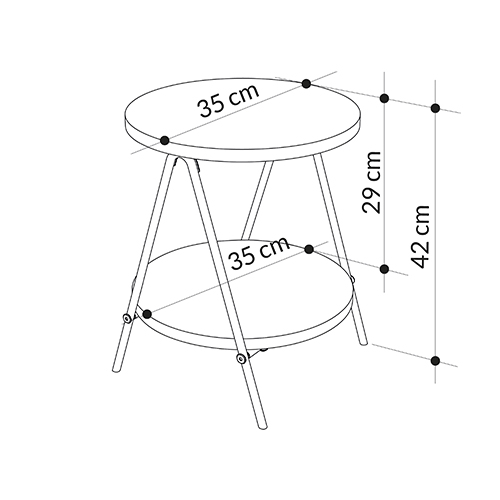 Стол приставной с 2-мя круглыми белыми столешницами ESSEL SIDE TABLE WHITE Стол приставной с 2-мя круглыми белыми столешницами ESSEL SIDE TABLE WHITE во Владивостоке