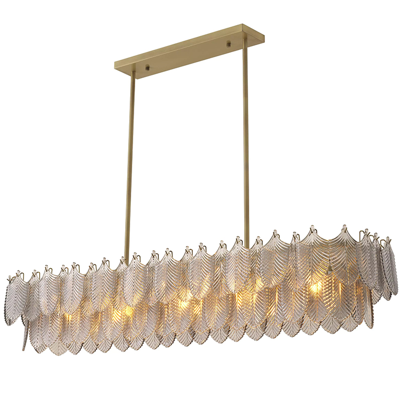 Люстра Eichholtz Chandelier Verbier Rectangular Стекло Смок Латунь Люстра Eichholtz Chandelier Verbier Rectangular Стекло Смок Латунь во Владивостоке | Loft Concept