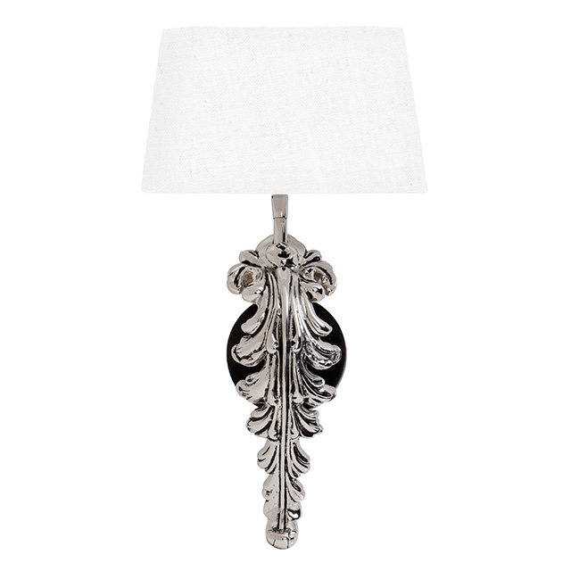 Бра Eichholtz Wall Lamp Beau Site Nickel+White Никель Белый Бра Eichholtz Wall Lamp Beau Site Nickel+White Никель Белый во Владивостоке | Loft Concept