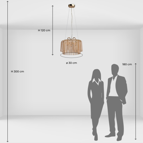 Люстра с подвесными рифлеными стеклянными трубками Nembus во Владивостоке