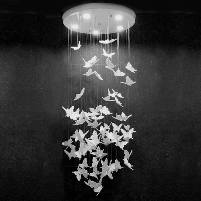 Люстра Night Butterflies Chandelier Белый Люстра Night Butterflies Chandelier Белый во Владивостоке | Loft Concept