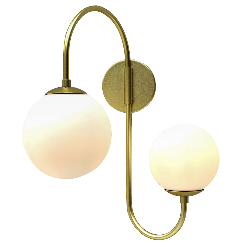 Бра Gooseneck Pelle Gold Wall Lamp Золотой Белый Бра Gooseneck Pelle Gold Wall Lamp Золотой Белый во Владивостоке | Loft Concept