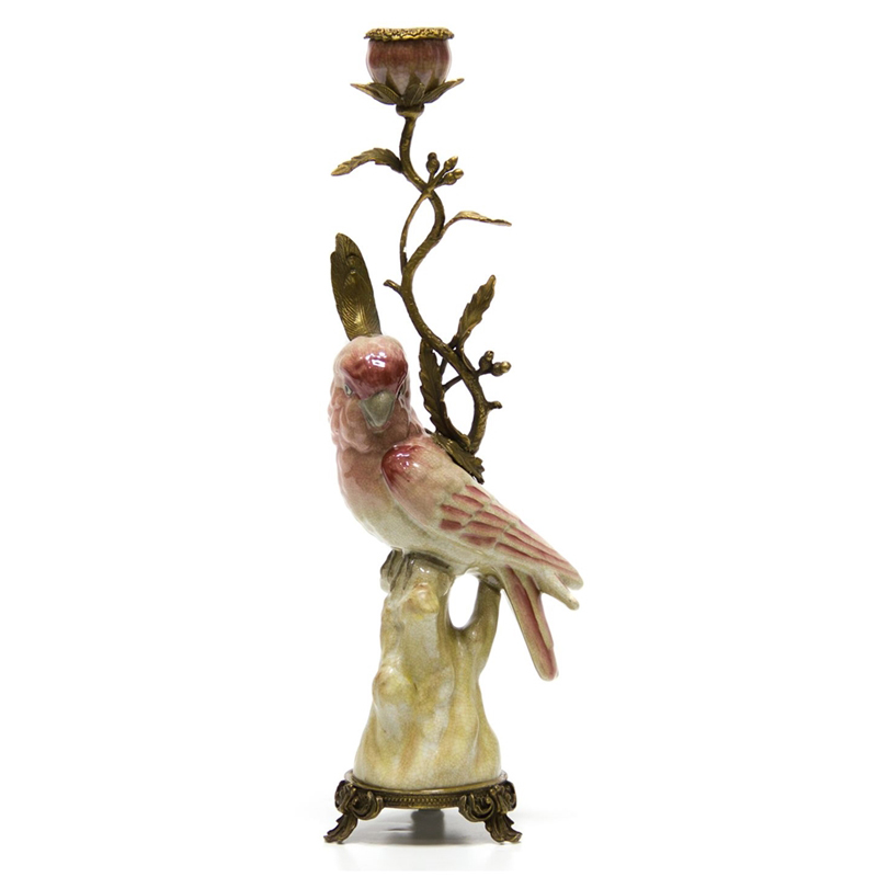 Подсвечник Pink Parrot Candlestick L or R Бронза Розовый (Rose) Подсвечник Pink Parrot Candlestick L or R Бронза Розовый (Rose) во Владивостоке | Loft Concept
