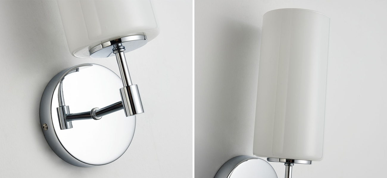 Бра цвета хром с белым матовым плафоном Hovering - фото