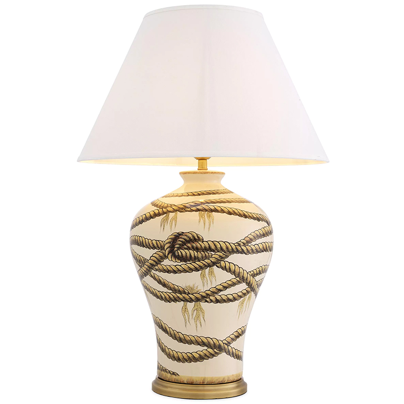 Настольная лампа Eichholtz Table Lamp Hernando Латунь Бежевый ivory ( слоновая кость ) во Владивостоке | Loft Concept 