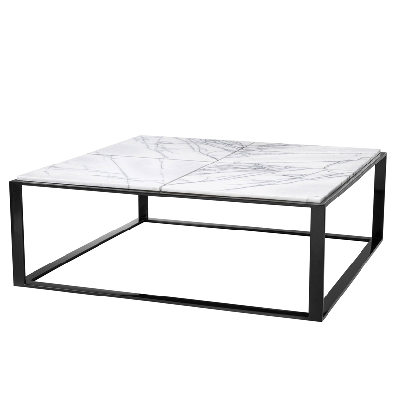 Кофейный стол Eichholtz Coffee Table San Ramon Черный Белый Мрамор Bianco Кофейный стол Eichholtz Coffee Table San Ramon Черный Белый Мрамор Bianco во Владивостоке | Loft Concept